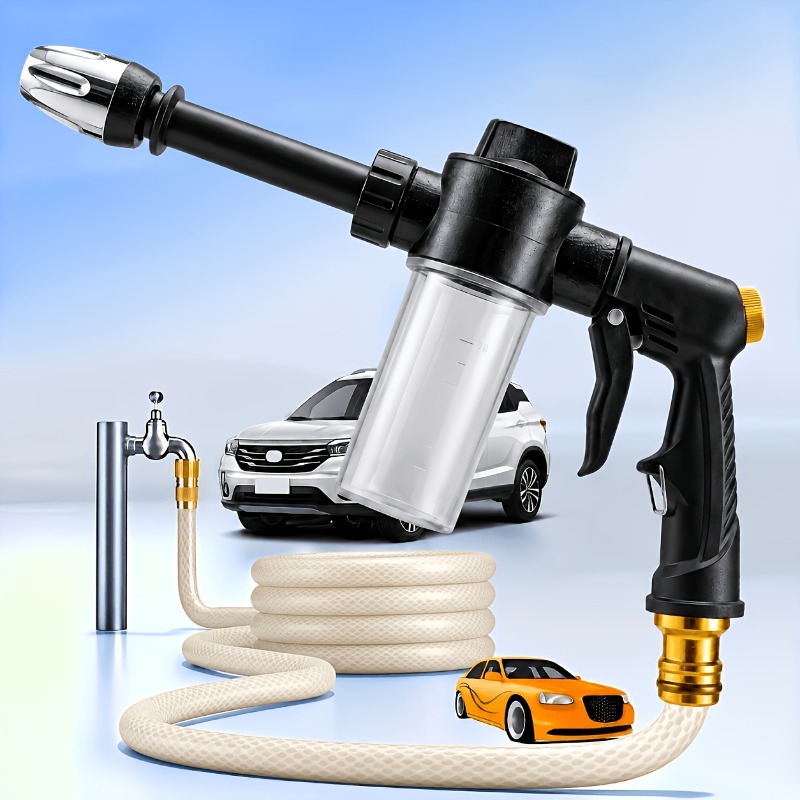 Pressure Washer Foam Gun - Hochdruck-Autowasch-Sprühpistole mit Schaumflasche – Multifunktionale Wasserpistole,