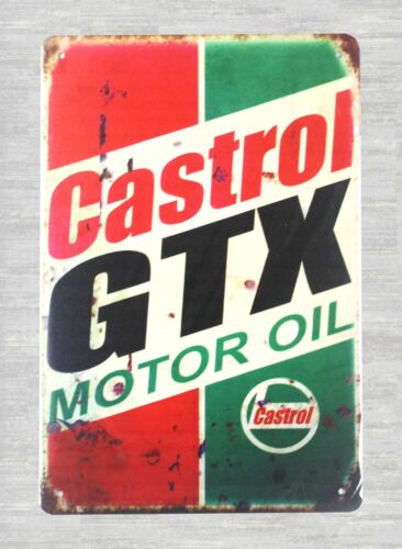 Castrol Oil Gtx - Reproduktionen von Castrol GTX Motoröl-Werbung Blechschild
